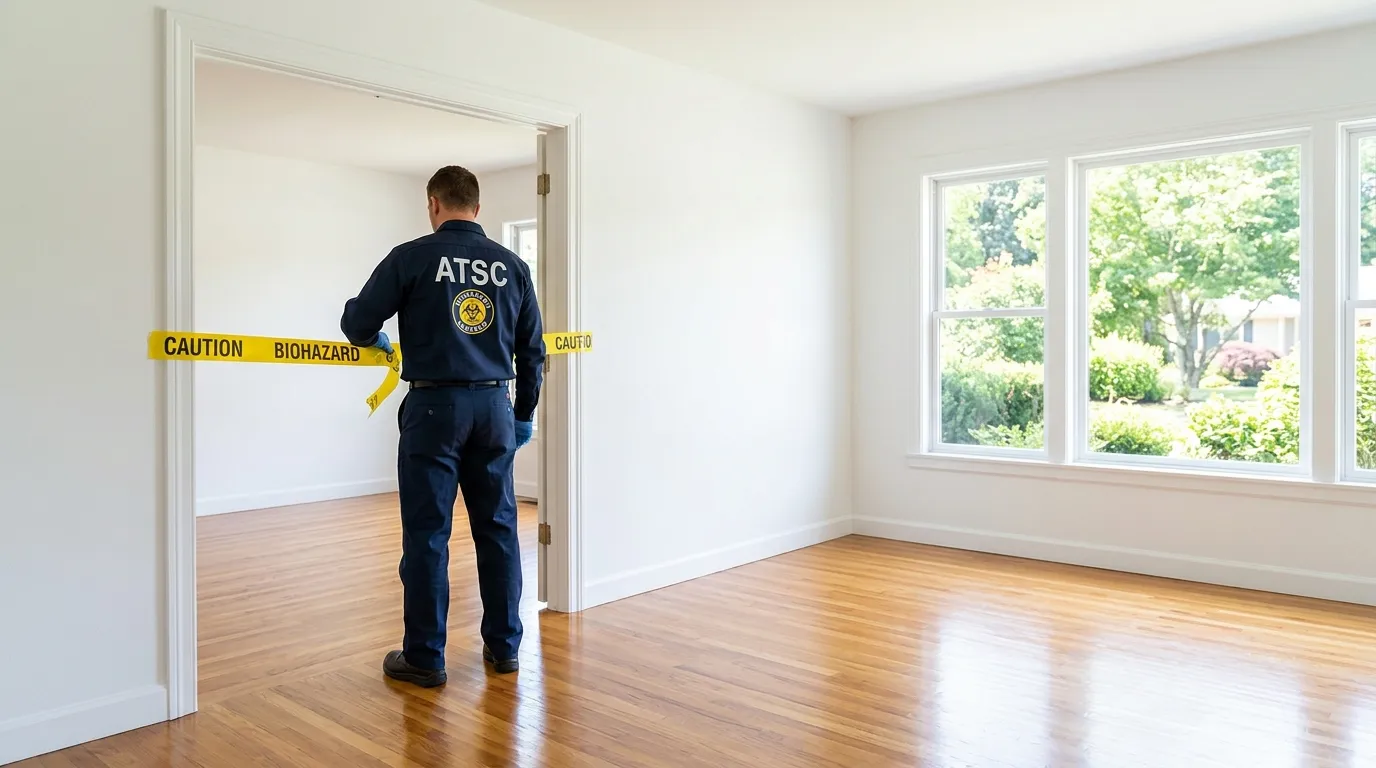 Certified biohazard cleanup crew performing Crime Scene Cleanup in Carmichael